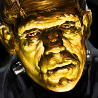 basil gogos frankenstein painting - my version on Wacom Cintiq