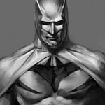 batman design painting on the Cintiq 22HD