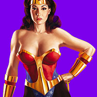 sexy wonder woman painting - cosplay