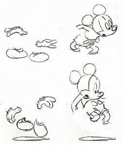 Mickey Mouse with Hands and Without to show the exressive nature of the hands and feet.