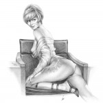 Women of Star Trek Magda Susan Denberg Sexy Posing on Captain Kirk's Chair