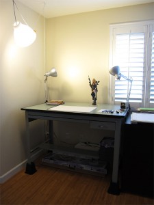 Safco Drafting Table with Lighting Setup for Drawing