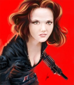 Sexy Drawing of Avengers Black Widow