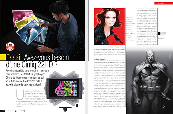 Wacom Cintiq 22HD Review on Computer Arts Magazine 1