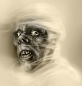 Mummy Monster Soft Airbrushing Painting on the Cintiq 22HD