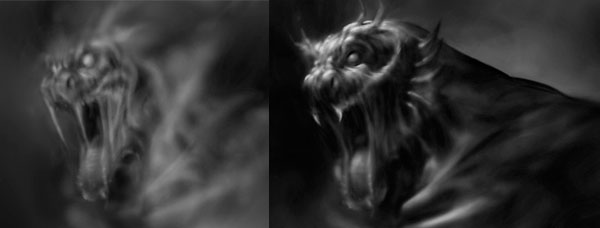 Monster Painting in Photoshop using Airbrush