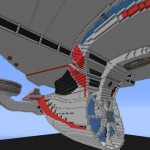 building the enterprise predator in minecraft exterior