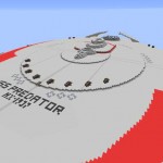 building the enterprise predator in minecraft saucer