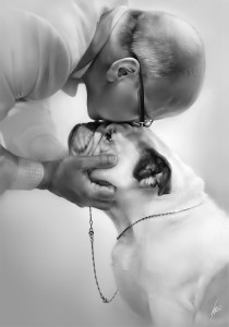 Portrait Painting Doctor and his Dog