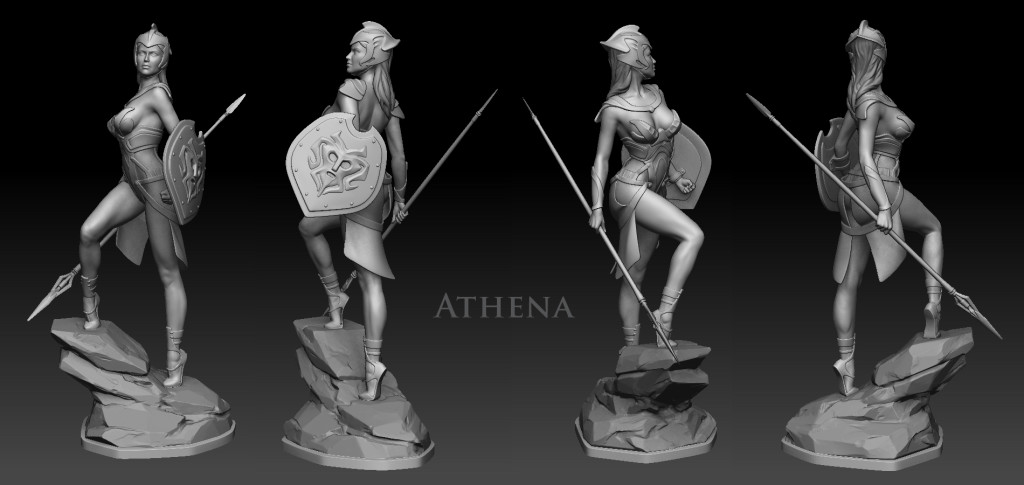 Greek Mythology Athena Statue Yamato