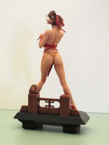 red assassin statue rear view